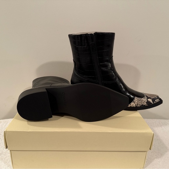 Open Edit Kiara Western women black Bootie/size 6.5 - Picture 5 of 9